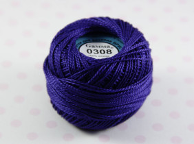 Пряжа Ирис 100% хлопок 10г 82м №0308 ультрамарин