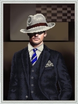 Рисунок на ткани для вышивки бисером  К-3073 Прекрасный незнакомец