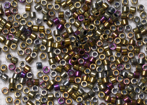 Бисер Япония MIYUKI Delica цилиндр 10/0 5 г DBM-0029 золотой оливковый ирис металлизированный
