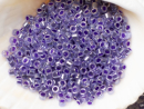 Бисер Япония MIYUKI Delica цилиндрический 11/0 5г DB-0250 фиолетовый с цветной линией блестящий кристалл