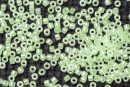Бисер Япония MIYUKI Delica цилиндрический 11/0 5г DB-0237 светло-зелёный с цветной линией блестящий кристалл