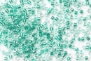 Бисер Япония MIYUKI Delica цилиндрический 11/0 5г DB-0918 искрящийся бирюзовый с цветной линией кристалл