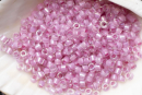 Бисер Япония MIYUKI Delica цилиндрический 11/0 5г DB-0072 бледно-сиреневый радужный с цветной линией