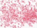 Бисер Япония MIYUKI Delica цилиндрический 11/0 5г DB-0236 розовый с цветной линией блестящий кристалл